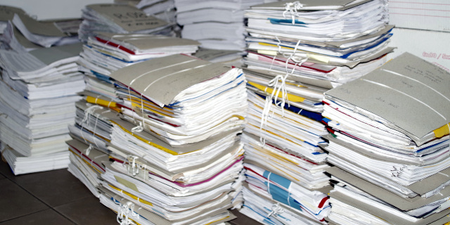 piles of paperwork